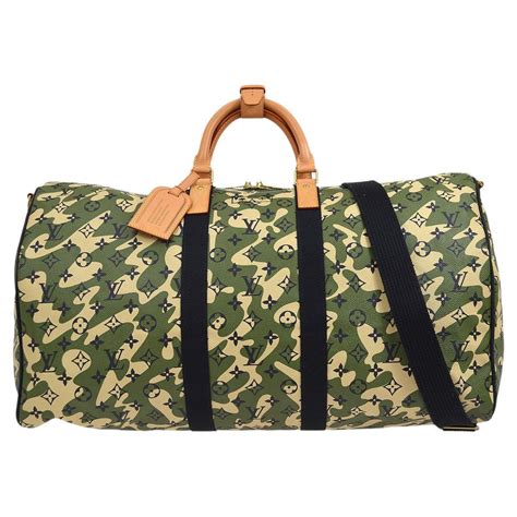 louis vuitton camo duffle bag|louis vuitton duffle bag 60.